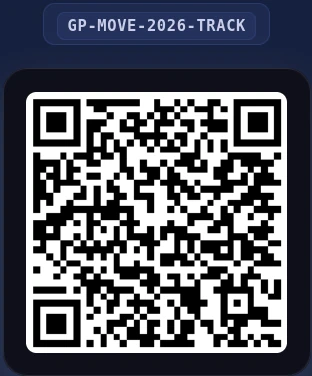 Sample movement permit QR code, GP-MOVE-2026-TRACK